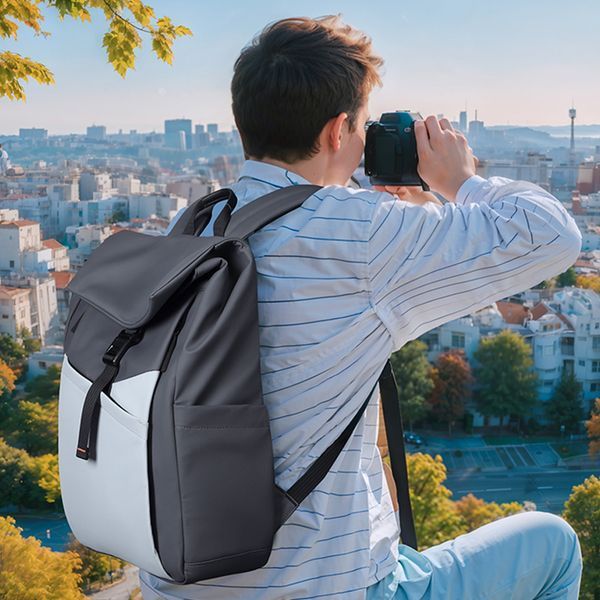 Міський рюкзак Mark Ryden MR7802 для ноутбука 15,6" 20 л Сірий з блакитним MR7802-L1-4596UA фото