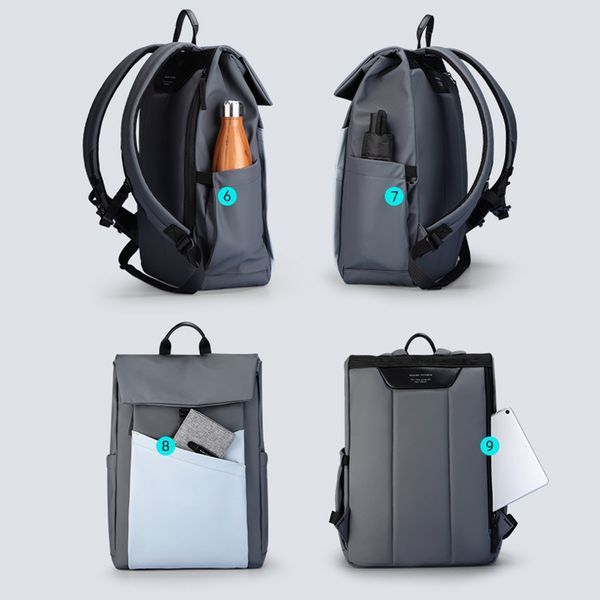 Міський рюкзак Mark Ryden MR7802 для ноутбука 15,6" 20 л Сірий з блакитним MR7802-L1-4596UA фото