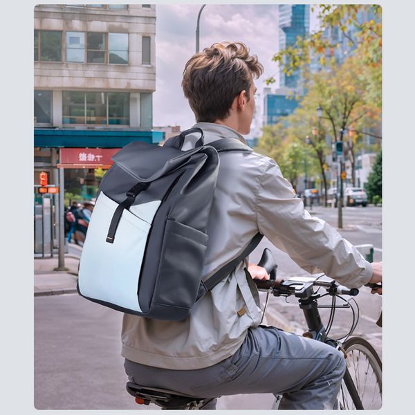 Міський рюкзак Mark Ryden MR7802 для ноутбука 15,6" 20 л Сірий з блакитним MR7802-L1-4596UA фото