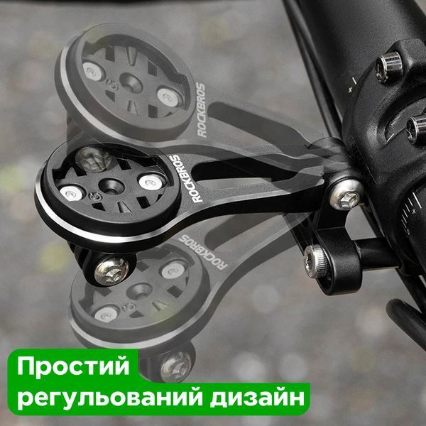 Крепление для велосипеда под Garmin Bryton Wahoo GoPro велокомпьютеров и фонариков ROCKBROS 2900010 Черное M RB-2900010-5205 фото