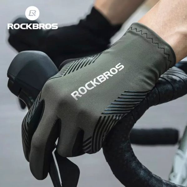 Рукавички повнопалі для тренувань та велосипеда ROCKBROS S310 Чорні з зеленим Розмір 2XL RB-S310-5469 фото