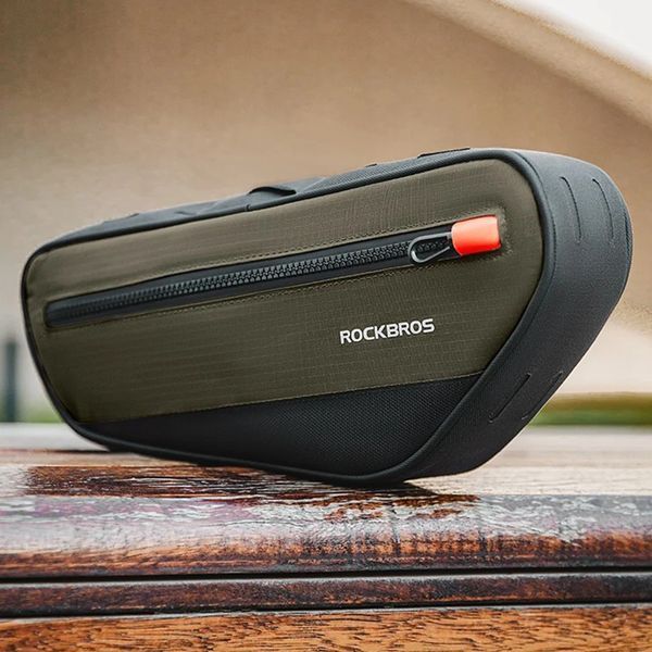 Вело сумка під раму велосипеда ROCKBROS CB916 Зелена RB-CB916-6528 фото