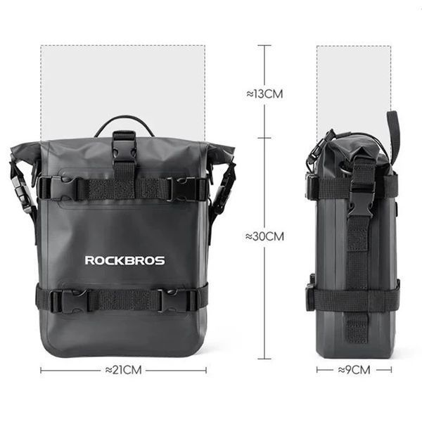 Мото сумка на бок сиденья мотоцикла расширяемая универсальная ROCKBROS SL4010 Черная RB-SL4010-7094 фото