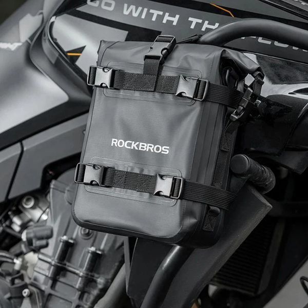 Мото сумка на бок сиденья мотоцикла расширяемая универсальная ROCKBROS SL4010 Черная RB-SL4010-7094 фото