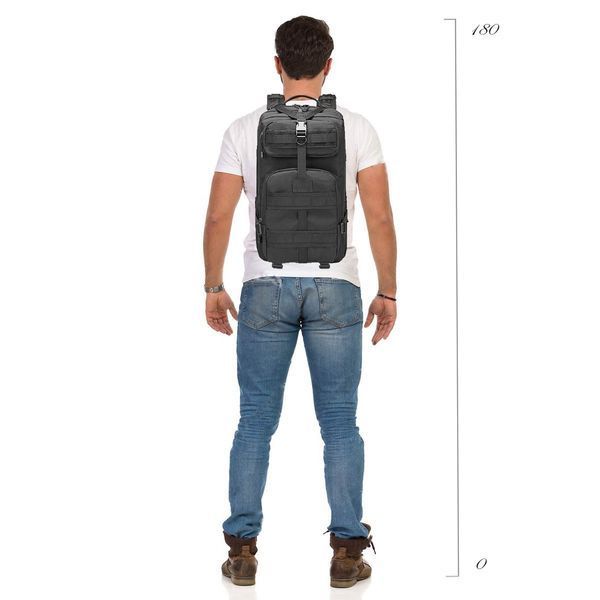 Тактичний рюкзак Armour Tactical B45 Oxford 600D (з системою MOLLE) 45 літрів Чорний AT-B45-1647 фото