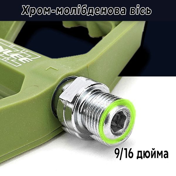 Педали велосипедные Enlee NY-02 нейлоновые на промышленном подшипнике Розовый EN-NY02-3246UA фото