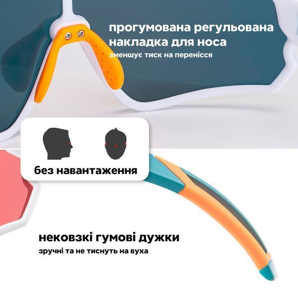 Окуляри поляризовані спортивні для дітей та підлітків ROCKBROS OP-PR7 Чорні з синім RB-OP-PR7-4711 фото