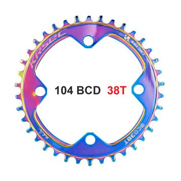 Зірка шатунів на велосипед KRSEC Narrow Wide Rainbow 104 BCD 38T (неспадайка) KS-NWR-3638 фото