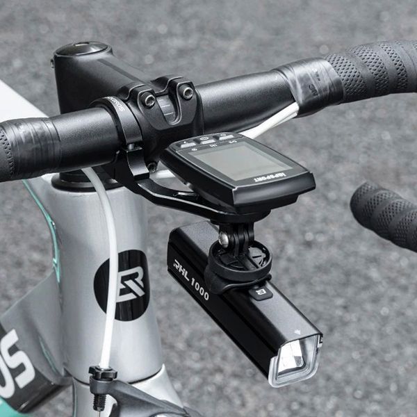 Универсальное телескопическое крепление Garmin Wahoo Bryton и для фонариков и GoPro ROCKBROS FK-303 Черный RB-FK-303-4928 фото