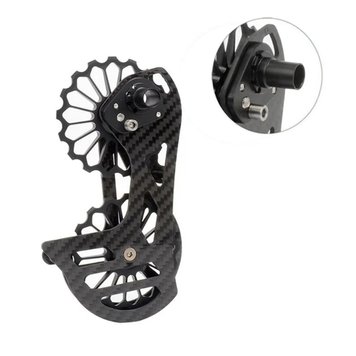 Карбонова лапка заднього перемикача Race Work SD2 OSPW для Shimano 6700 / 6770 / 6800 / 6870 / 9000 / 9070 Чорний RW-SD2-3688 фото