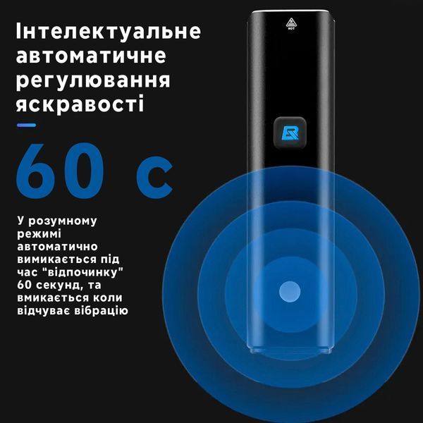 Умный велосипедный фонарь ROCKBROS RHL15 Черный RB-RHL15-5083 фото