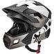 Підлітковий вело шолом фулфейс ROCKBROS TT4857 (54-57 см) In-Mold Чорний з білим RB-TT4857-4727 фото 1