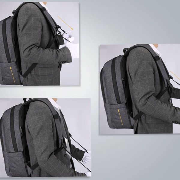 Рюкзак міський Tigernu T-B3142 для ноутбука 17" об'єм 28л. Темно-сірий TGN-T-B3142-1906 фото