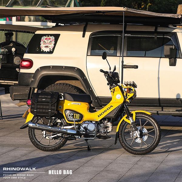 Мотоциклетка сумка Rhinowalk MTR2013BK 13л швидкознімна бічна водонепроникний кофр Чорна RWK-MTR2013-7381 фото