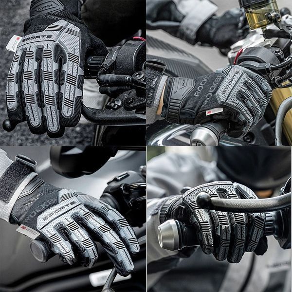 Рукавиці повнопалі захисні ROCKBROS S210 Чорний з сірим Розмір: XXL RB-S210-4108 фото