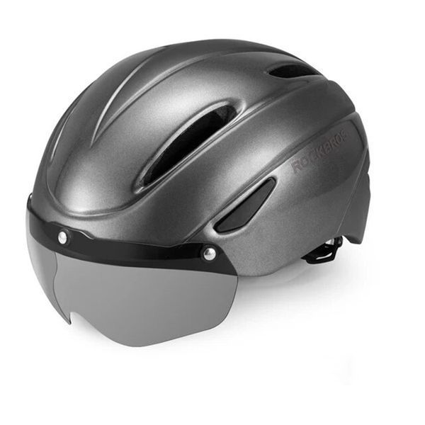 Вело шлем с магнитным визором ROCKBROS WT018S (57-62 см) In-Mold Серый RB-WT-018S-3877 фото