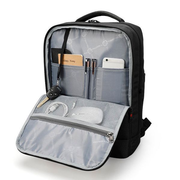 Рюкзак міський Tigernu T-B3331 для ноутбука 15.6" з USB об'єм 18л. Сірий TGN-T-B3331-5038 фото
