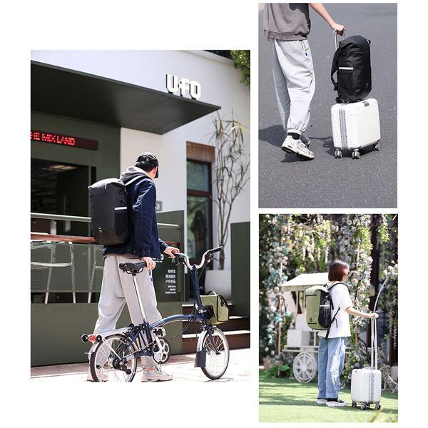 Сумка-рюкзак на багажник велосипеда Rhinowalk RK6204GR 22л Зелёный RWK-RK6204GR-4473 фото