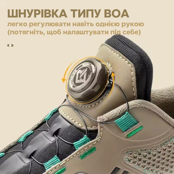 Спортивные кроссовки обувь сникерсы с механизмом регулировки BOA ROCKBROS LF178 размер 40 Коричневые RB-LF178-5652 фото